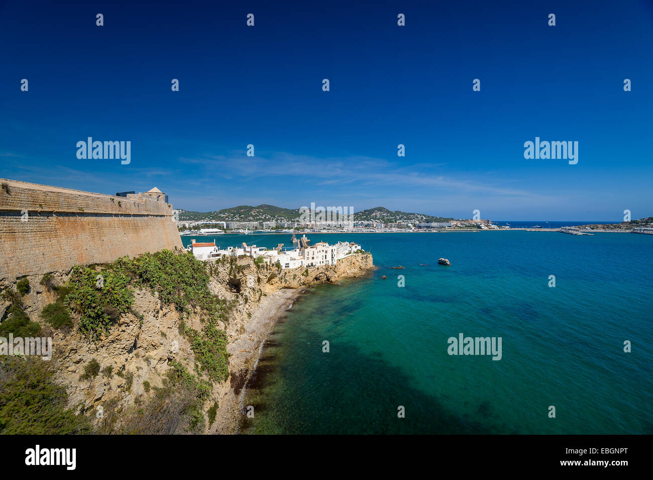 Ibiza muro di castello Foto Stock