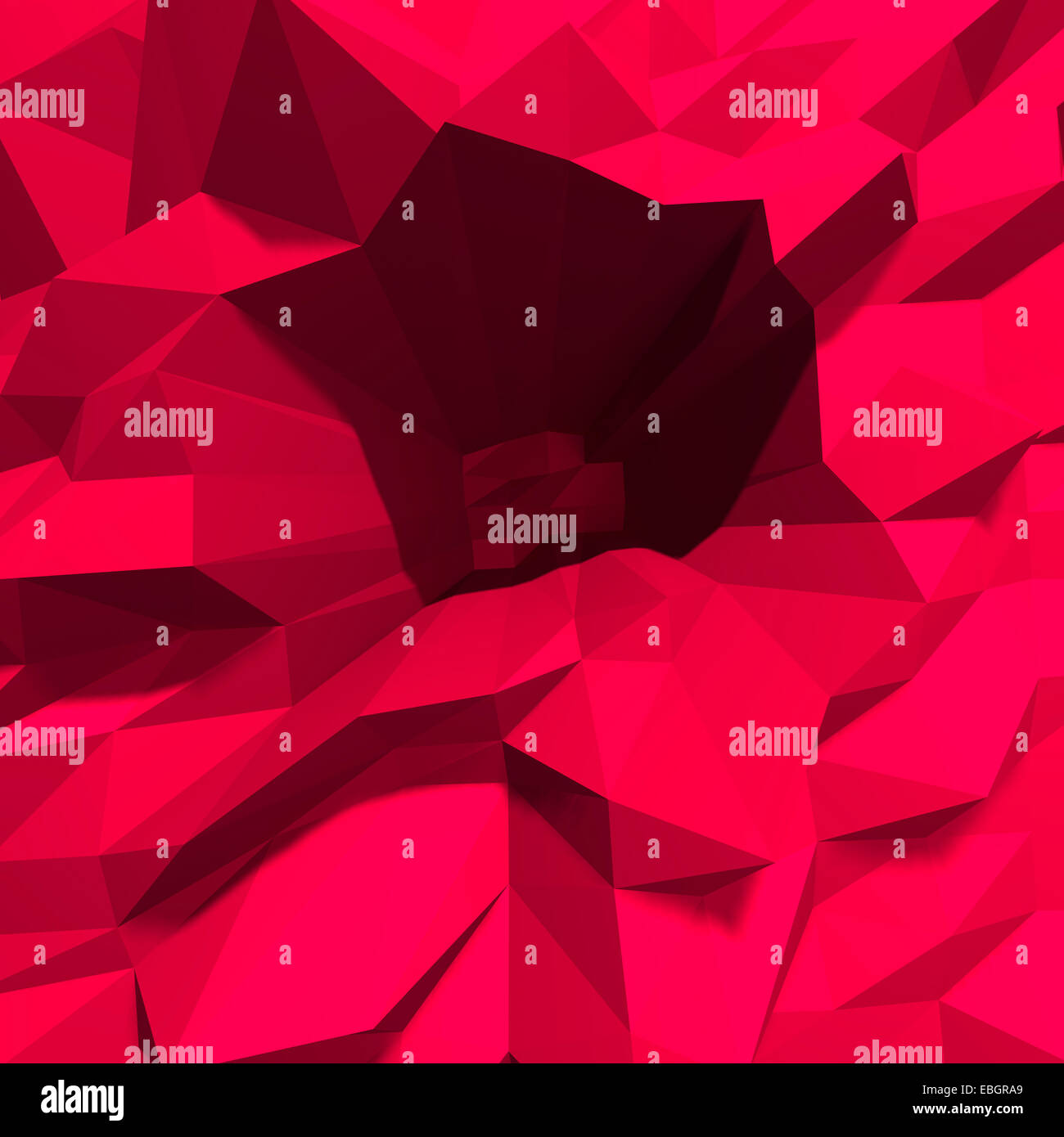 Abstract bassa poligono rosso sfondo cristallino Foto Stock