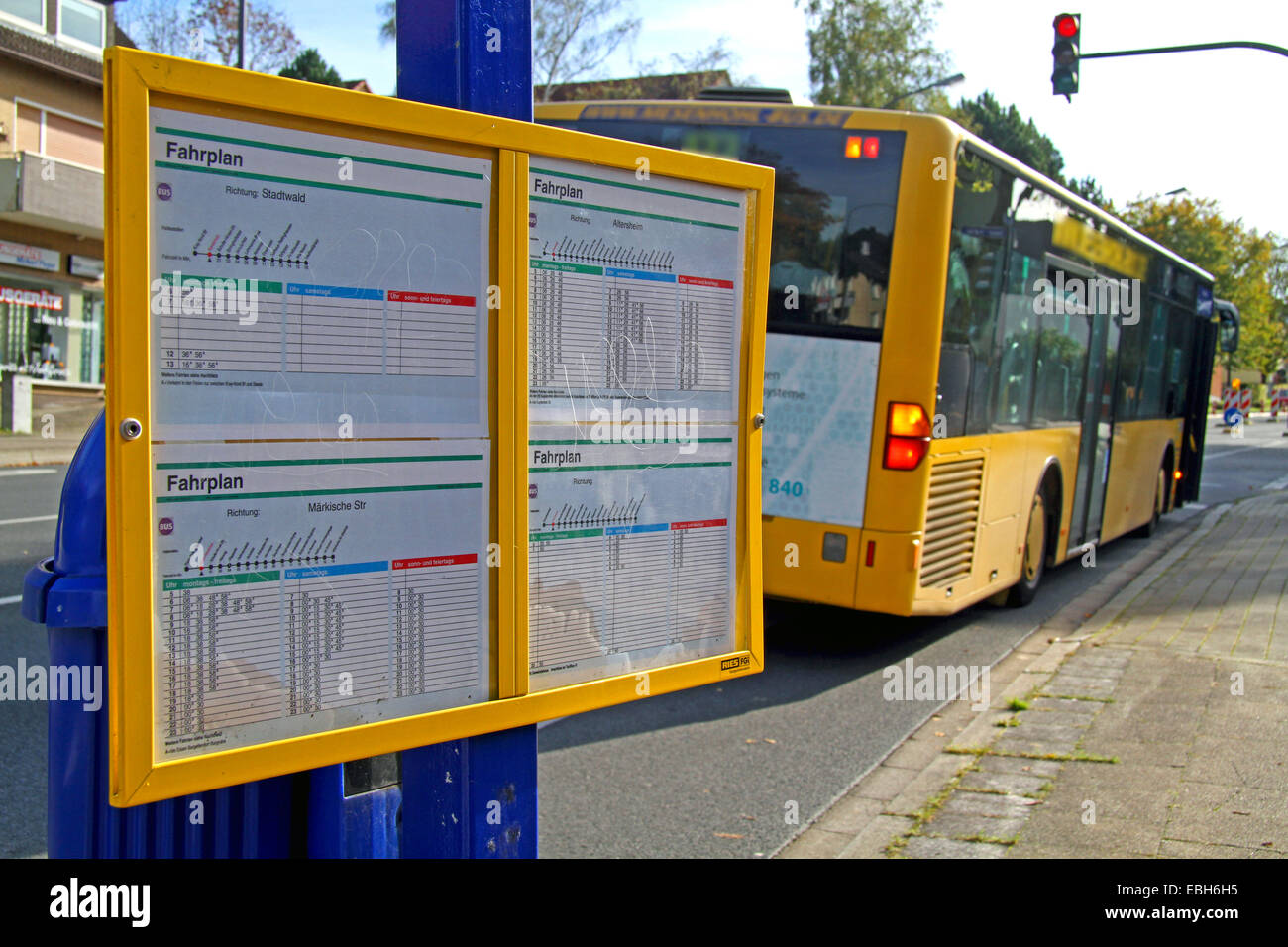 Fermata bus, Germania Foto Stock