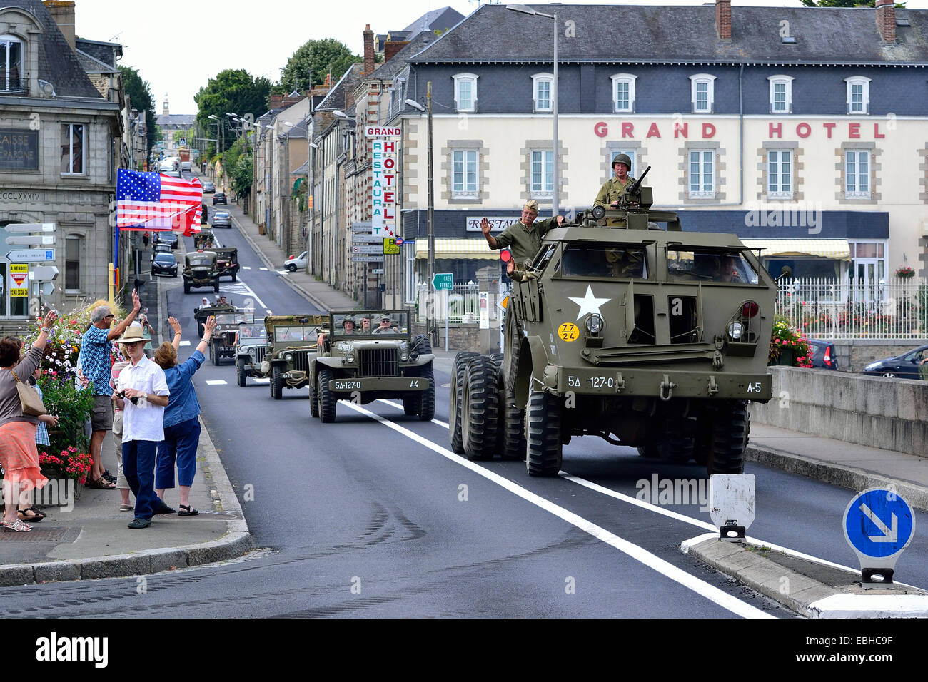 Guerra americana veicolo, Pacific M 26 (corazzato recupero serbatoio vehicule), seconda guerra mondiale, il settantesimo anniversario della liberazione. Foto Stock