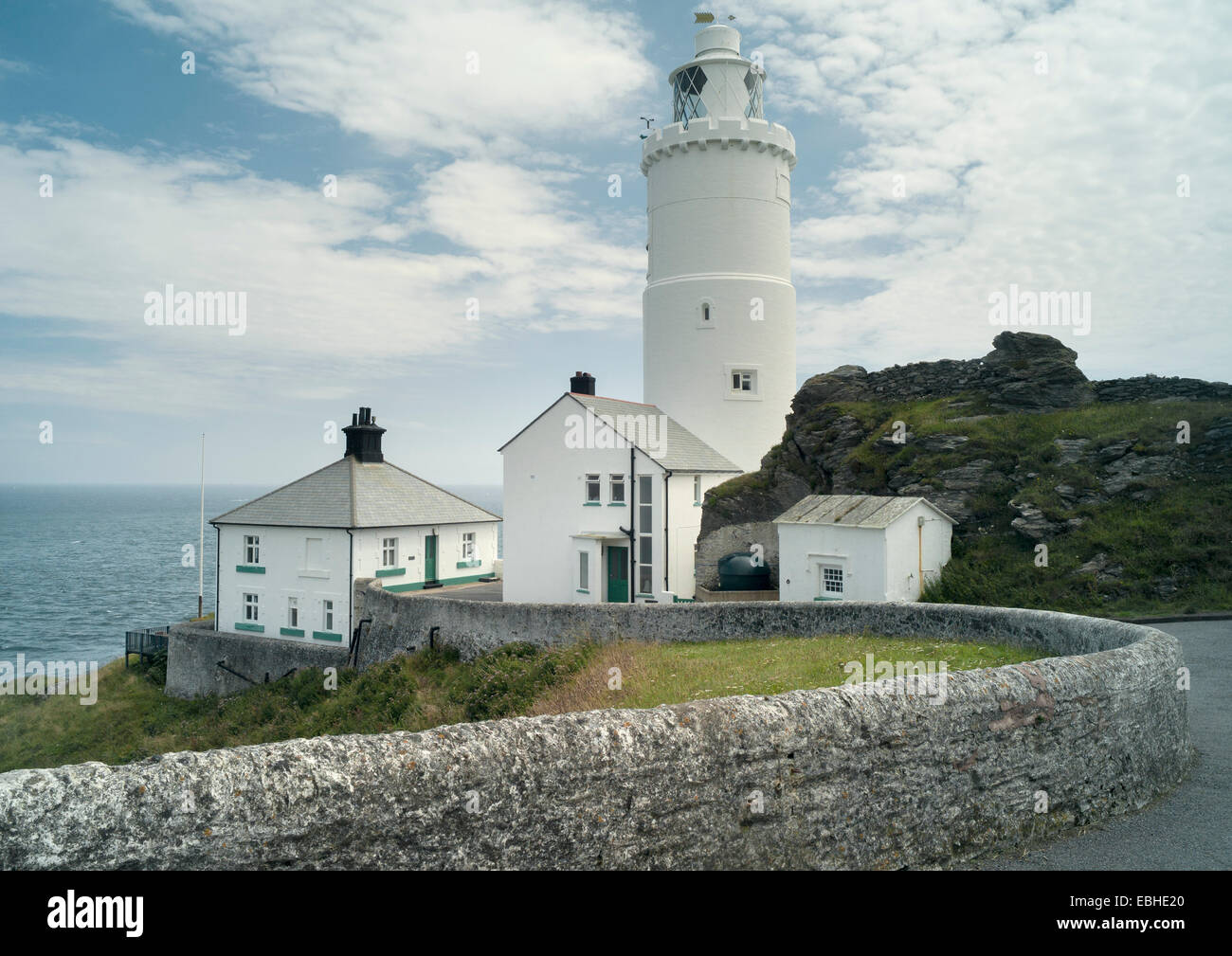 Il punto di inizio del faro, Devon, Inghilterra Foto Stock