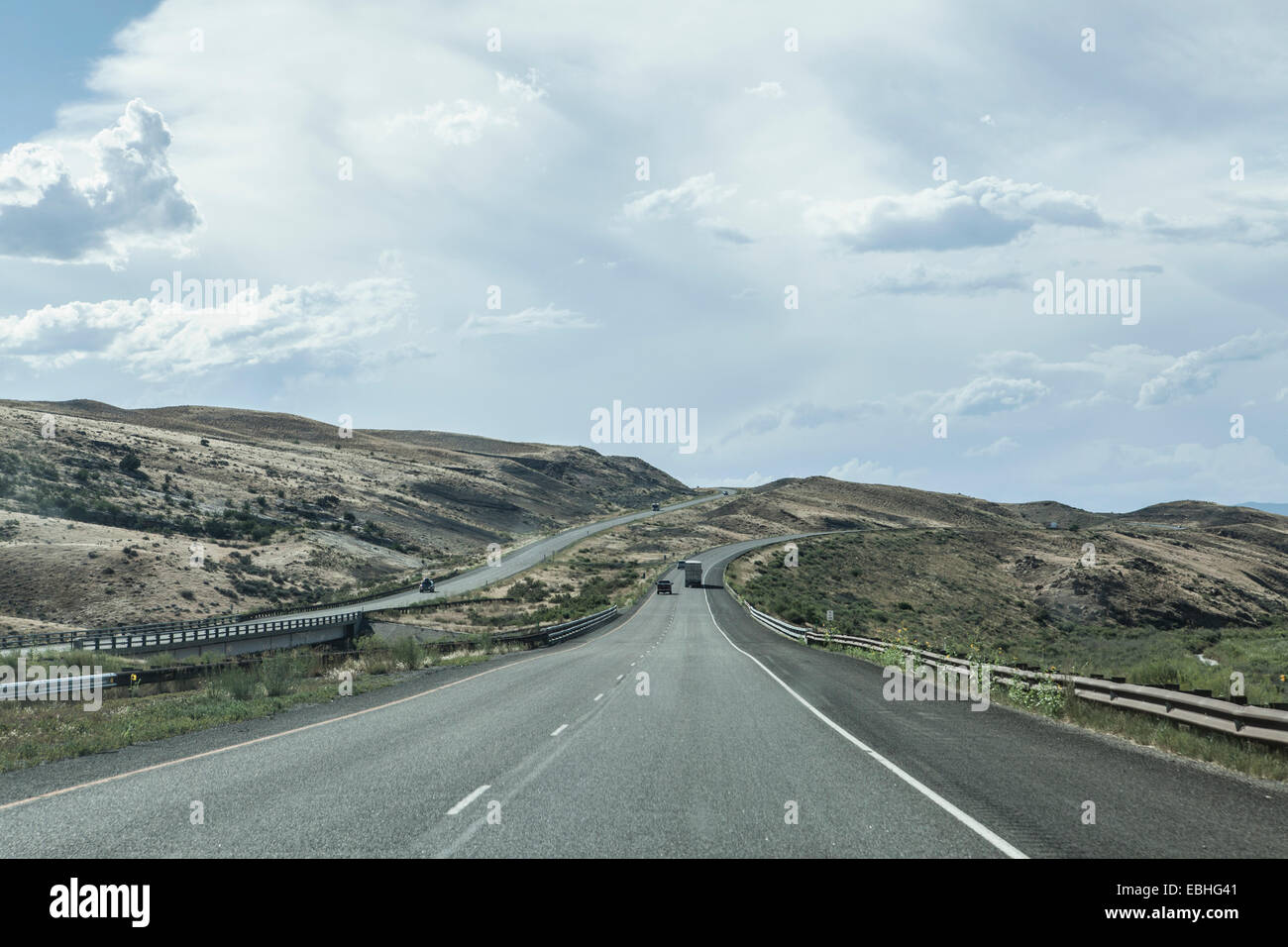 Autostrada paesaggio, Colorado, STATI UNITI D'AMERICA Foto Stock