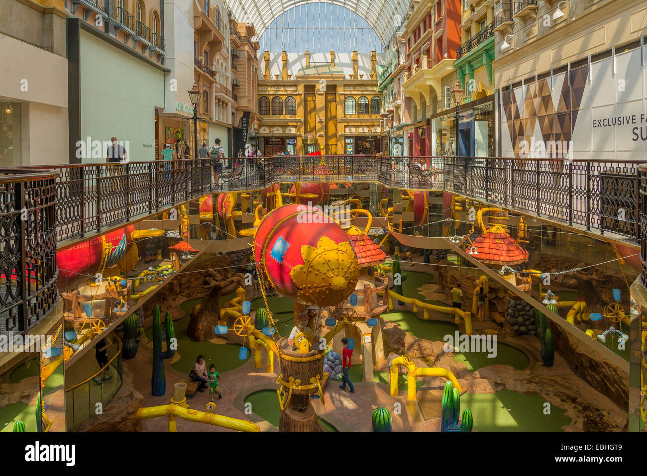 Mini golf, West Edmonton Mall, Edmonton, Alberta, Canada Foto Stock