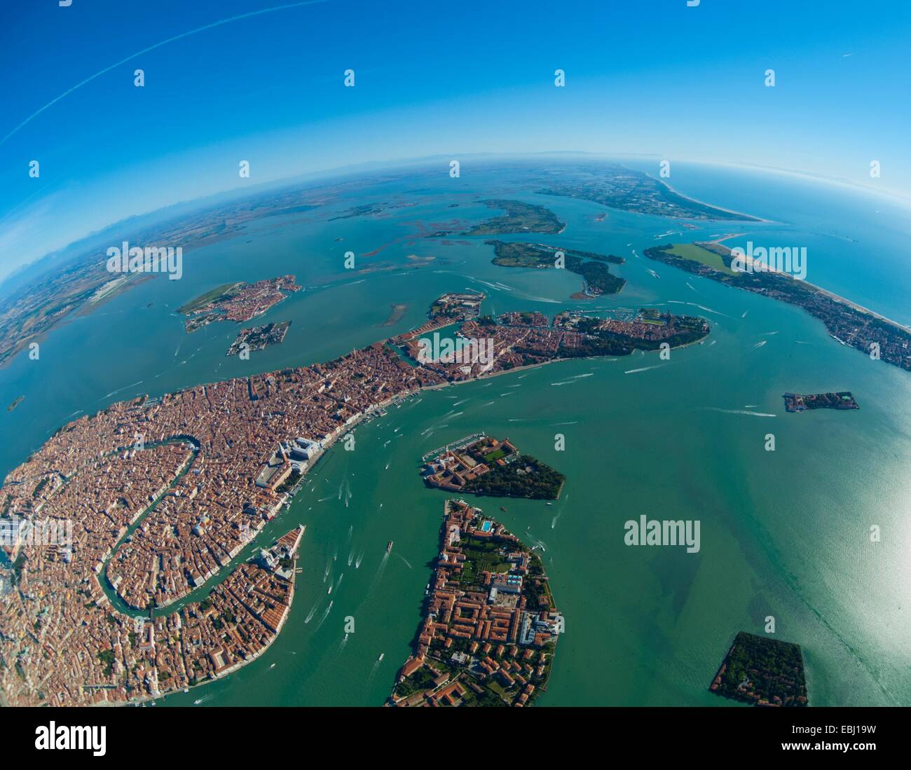 Vista aerea di Venezia, Italia e Europa Foto Stock