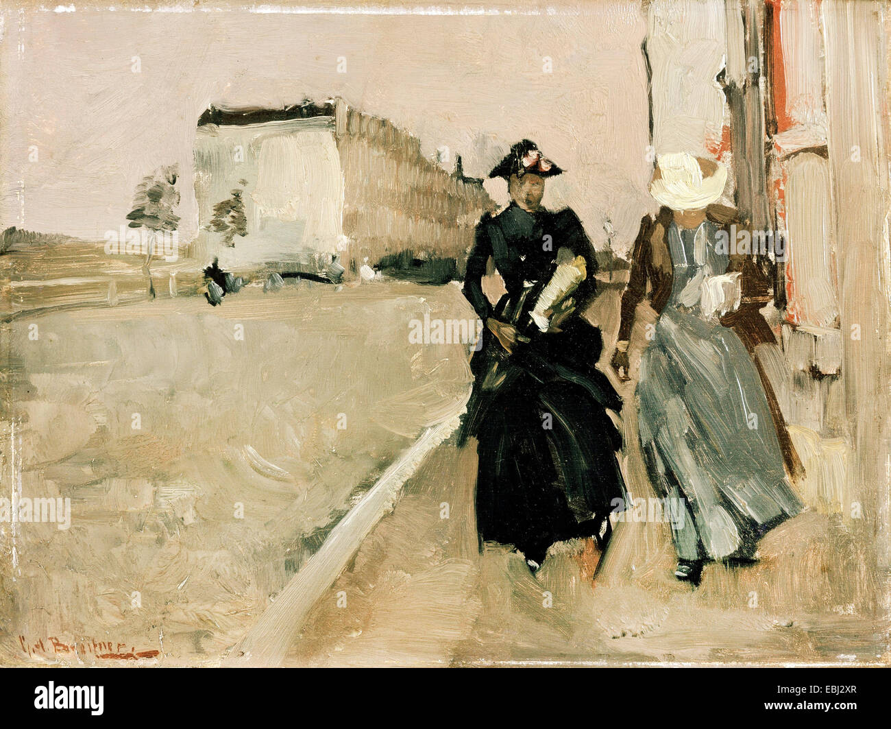 George Hendrik Breitner, folata di vento 1886-1898 Olio su tela. Museo Kroller-Muller, Otterlo, Paesi Bassi. Foto Stock