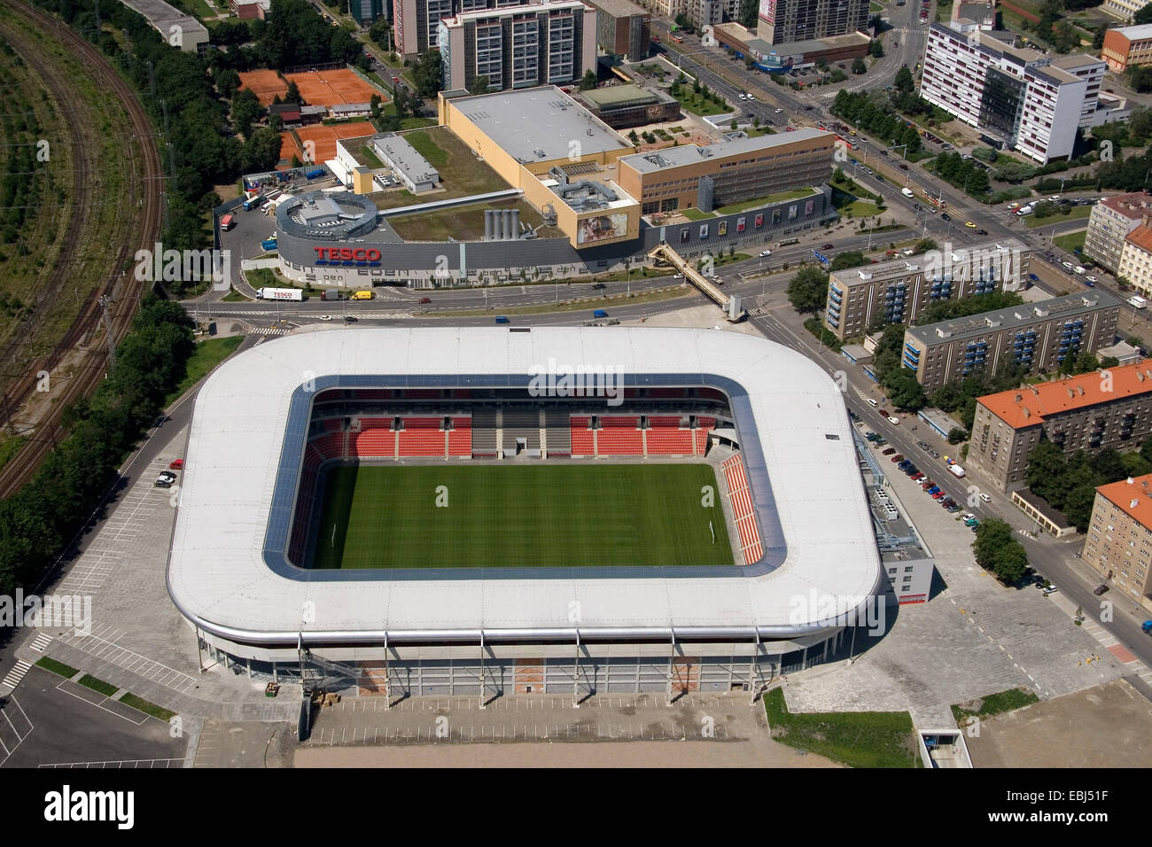 La Slavia Praga Soccer Stadium Eden Foto stock - Alamy