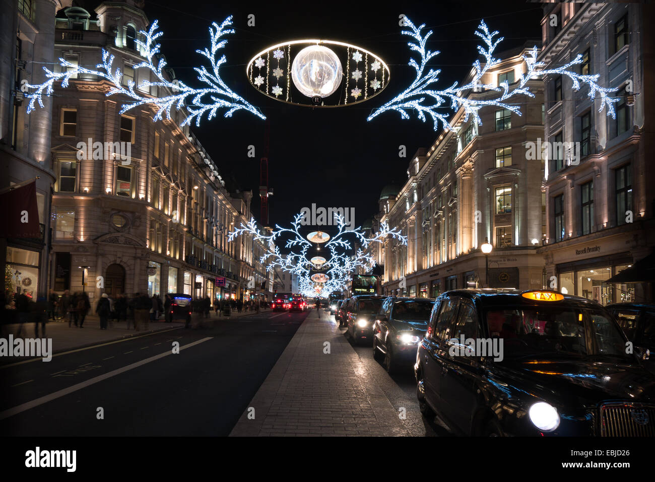 Regent Street le luci di Natale Foto Stock