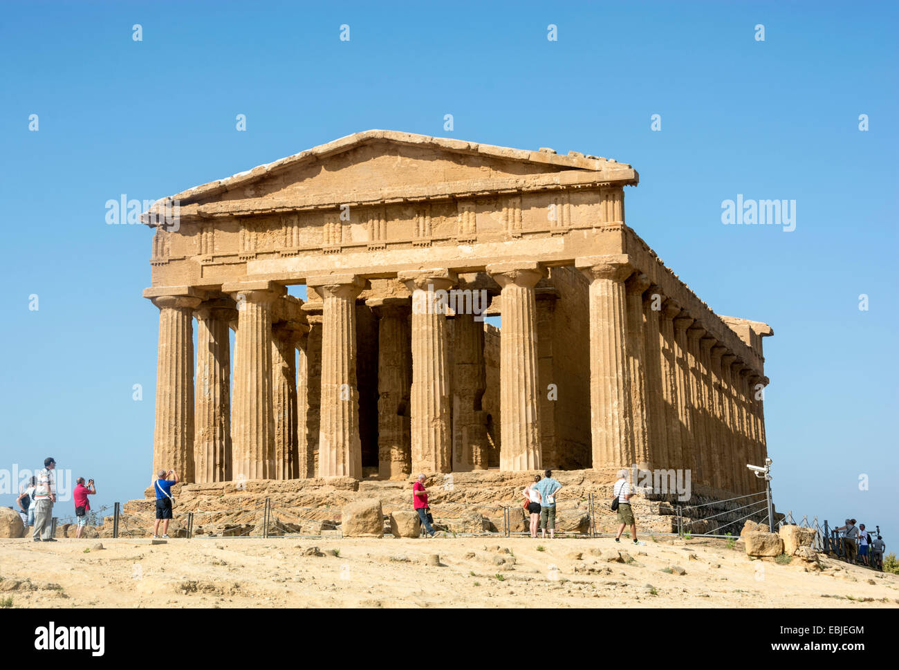 Tempio della Concordia e Valle dei Templi, Agrigento, Sicilia Foto Stock