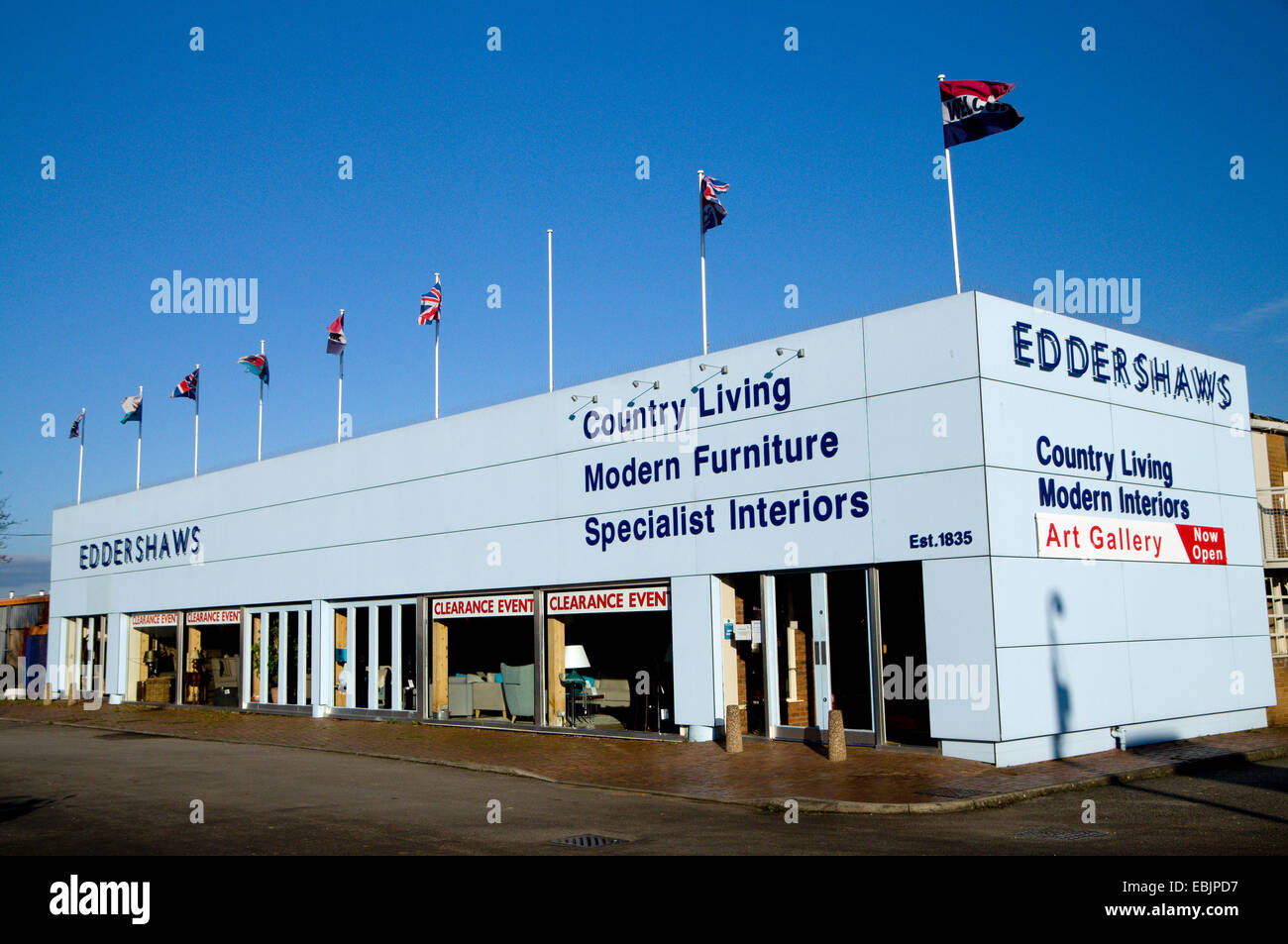 Eddershaws furniture store, Hadfield Raod, Cardiff, Galles del Sud, Regno Unito. Foto Stock