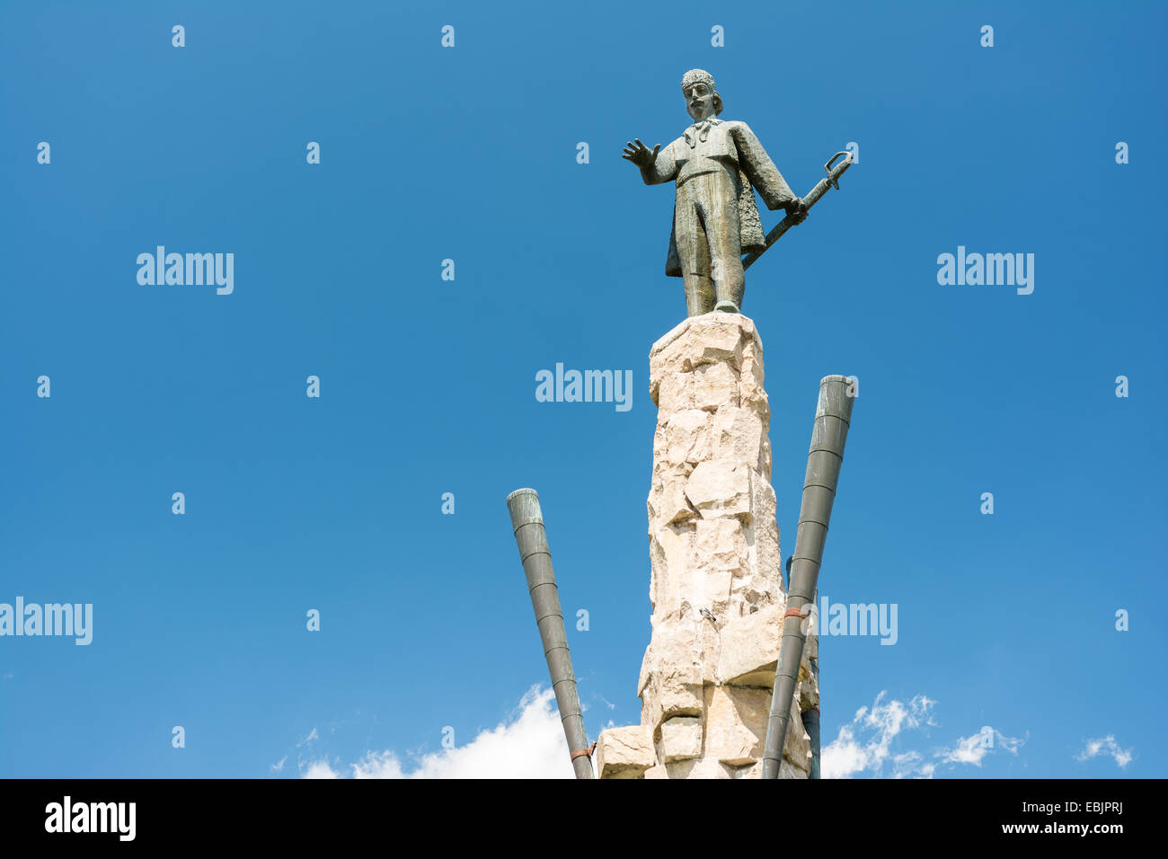 Statua di Avram Iancu in Cluj Napoca, Romania. Foto Stock