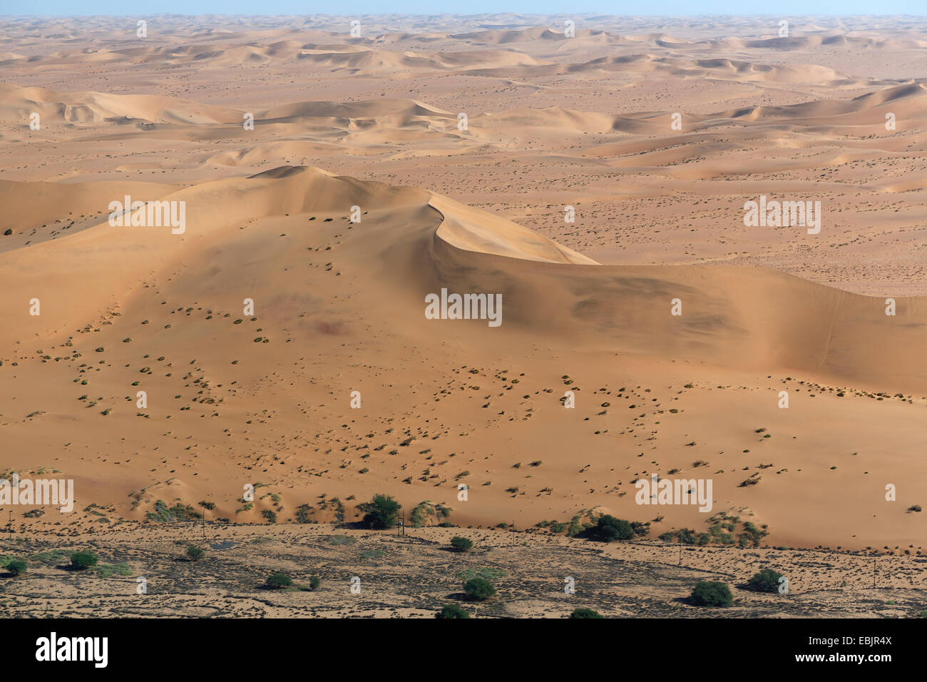 Vista aerea di dune di sabbia del deserto, Namib Desert, Namibia Foto Stock