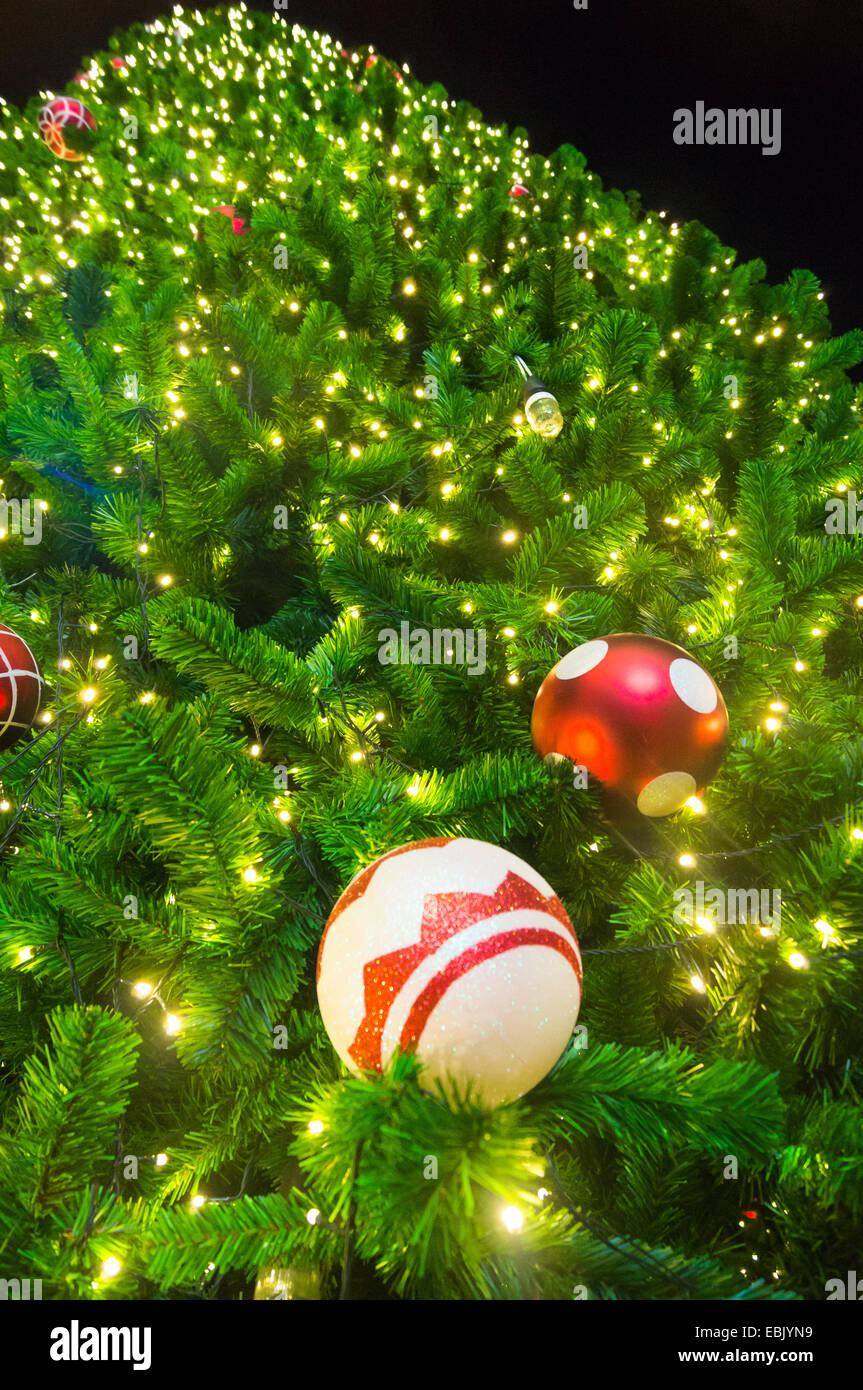 Albero di natale in vista superiore Foto Stock