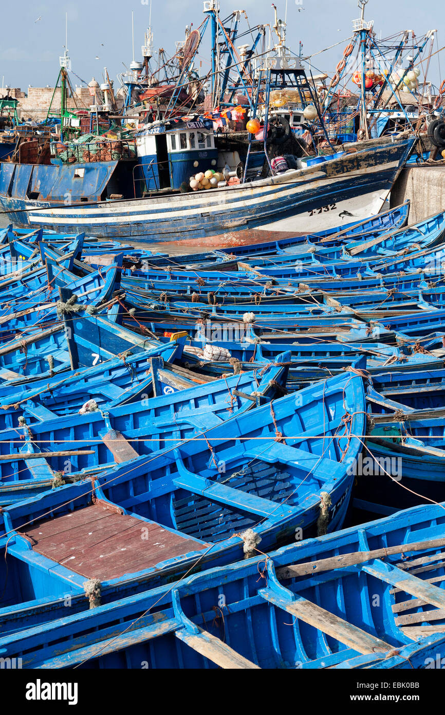 Barche da pesca, Marocco Essaouira Foto Stock
