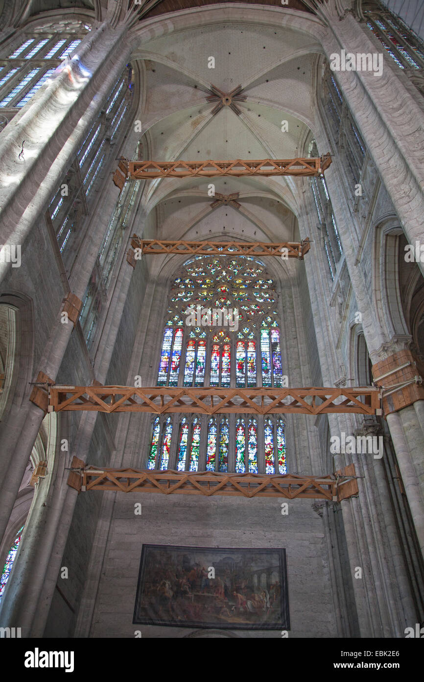 In legno di controventamento Cathédrale St-Pierre a Beauvais Foto Stock