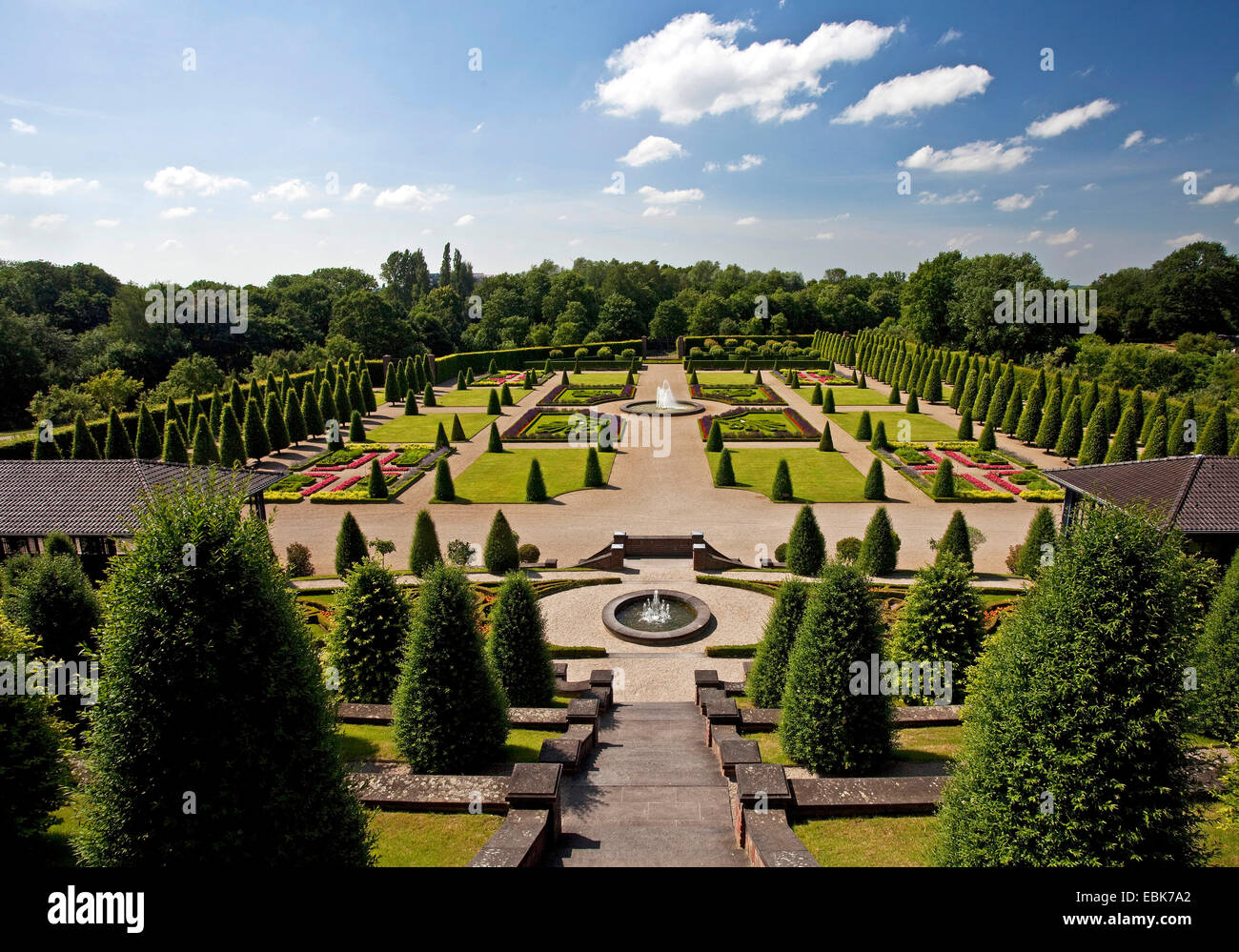 I giardini barocchi del monastero di Kamp, in Germania, in Renania settentrionale-Vestfalia, la zona della Ruhr, Kamp-Lintfort Foto Stock