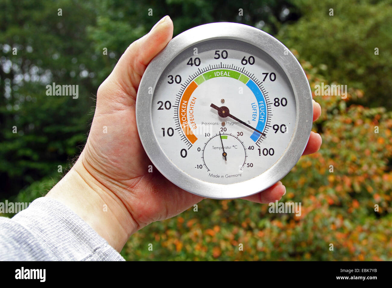 Igrometro la misurazione del tasso di umidità dell'aria Foto stock - Alamy