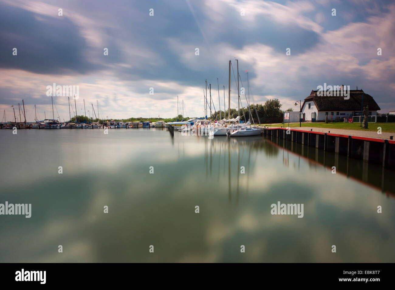 Punto di vacanza su Hiddensee, lungo tempo di esposizione, Germania, Meclemburgo-Pomerania, Hiddensee, Neuendorf Foto Stock