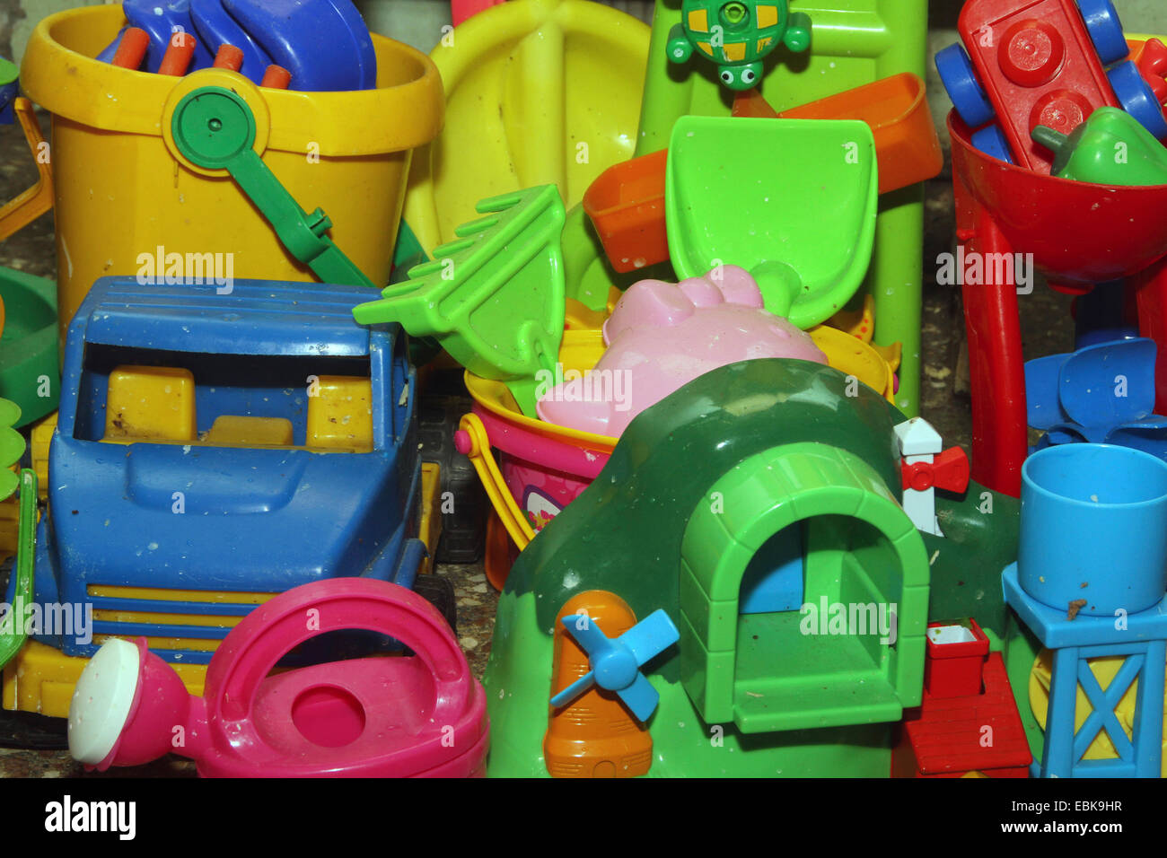 Collezione di giocattoli di plastica, Germania Foto Stock