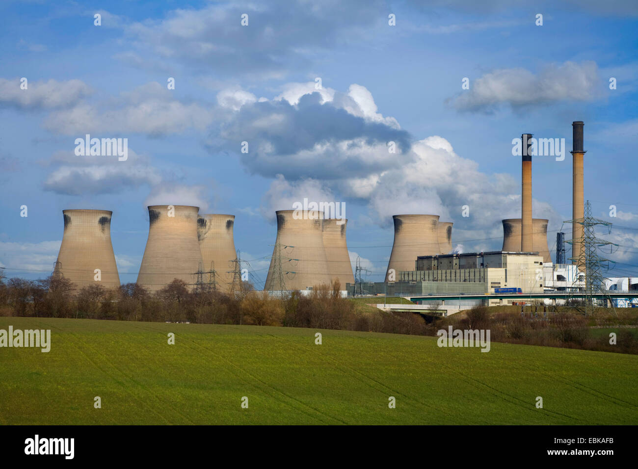 Centrali elettriche a carbone, Regno Unito, nello Yorkshire, Ferrybridge Foto Stock