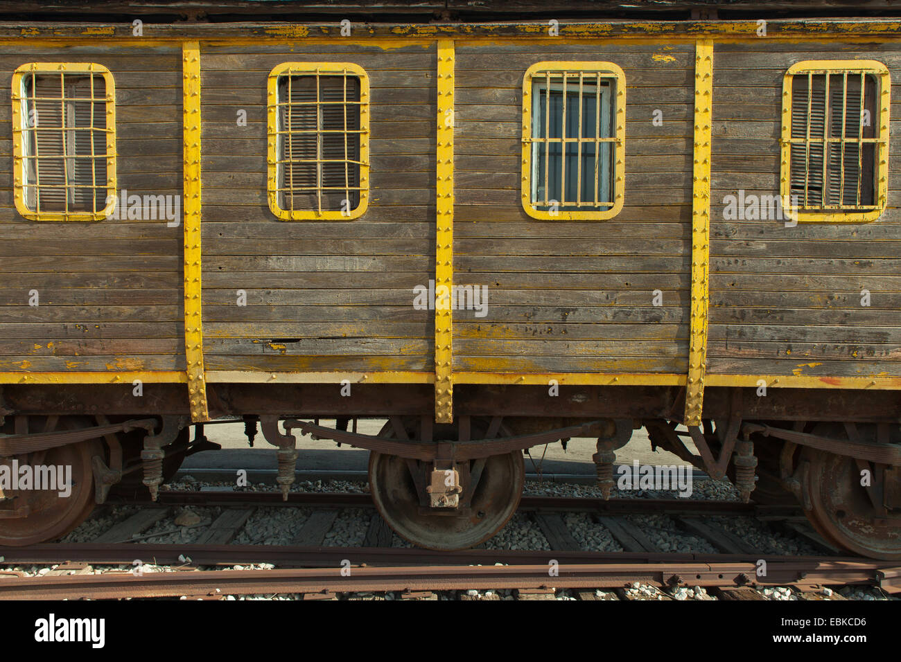 Vecchio vagone del treno Foto Stock