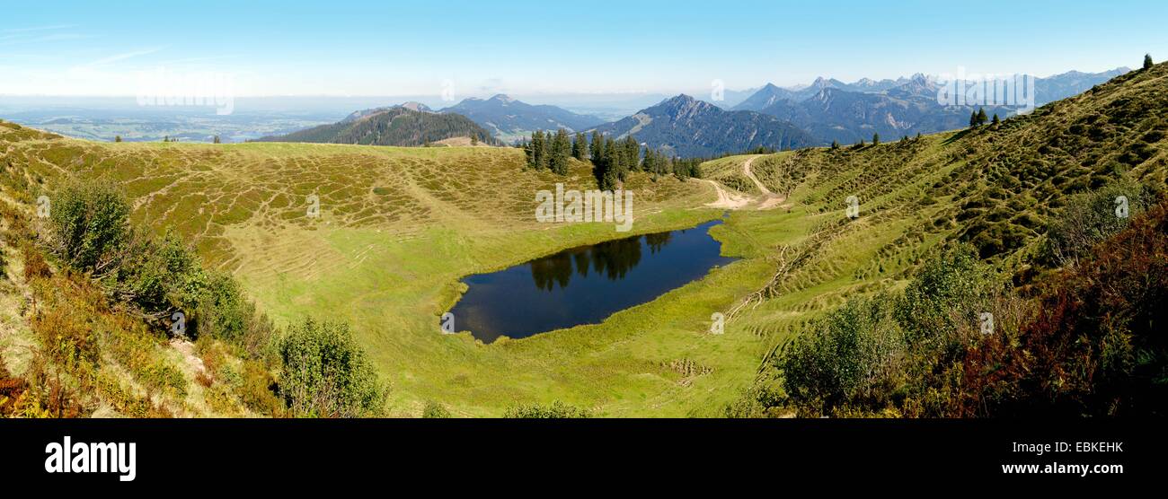 Vista Wertacher Hoernlesee, in Germania, in Baviera, Oberbayern, Alta Baviera, Algaeu Foto Stock