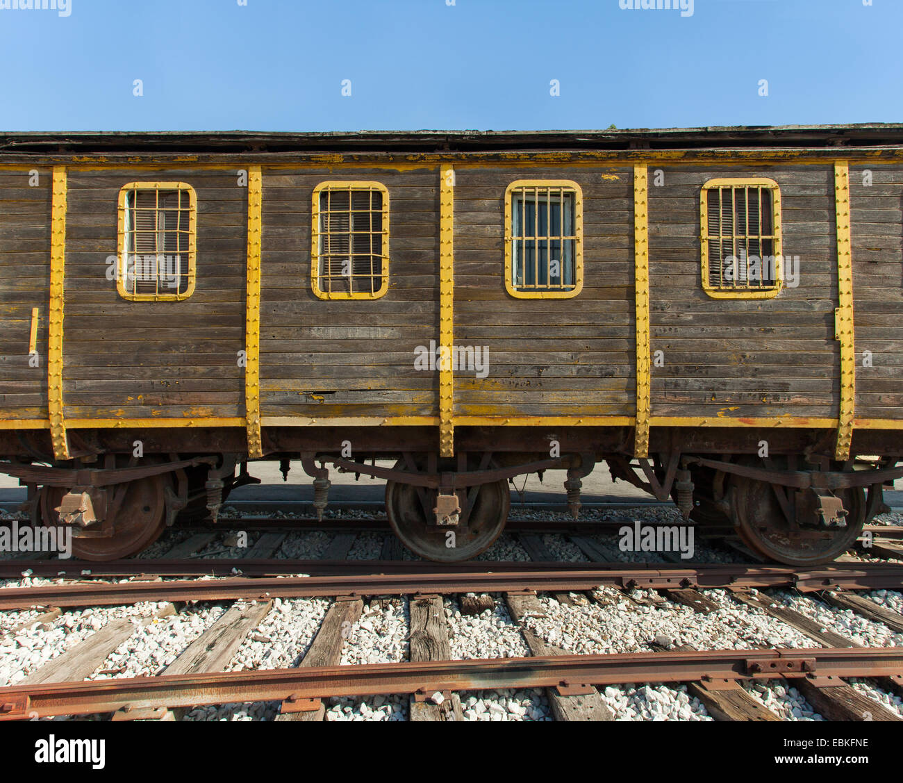 Vecchio vagone del treno Foto Stock