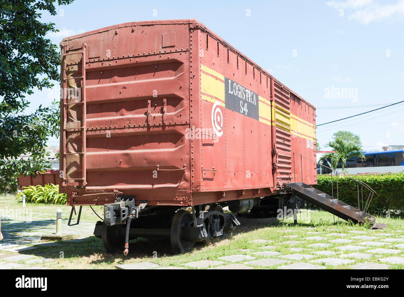 SANTA CLARA, CUBA - 9 maggio: Treno memorial il 9 maggio 2014, Santa Clara, Cuba. Questo treno impaccata con soldati governativi è stata capt Foto Stock