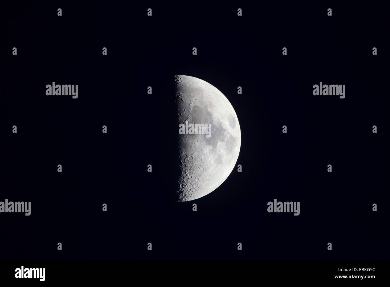 Primo quarto di luna, GERMANIA Baden-Wuerttemberg Foto Stock