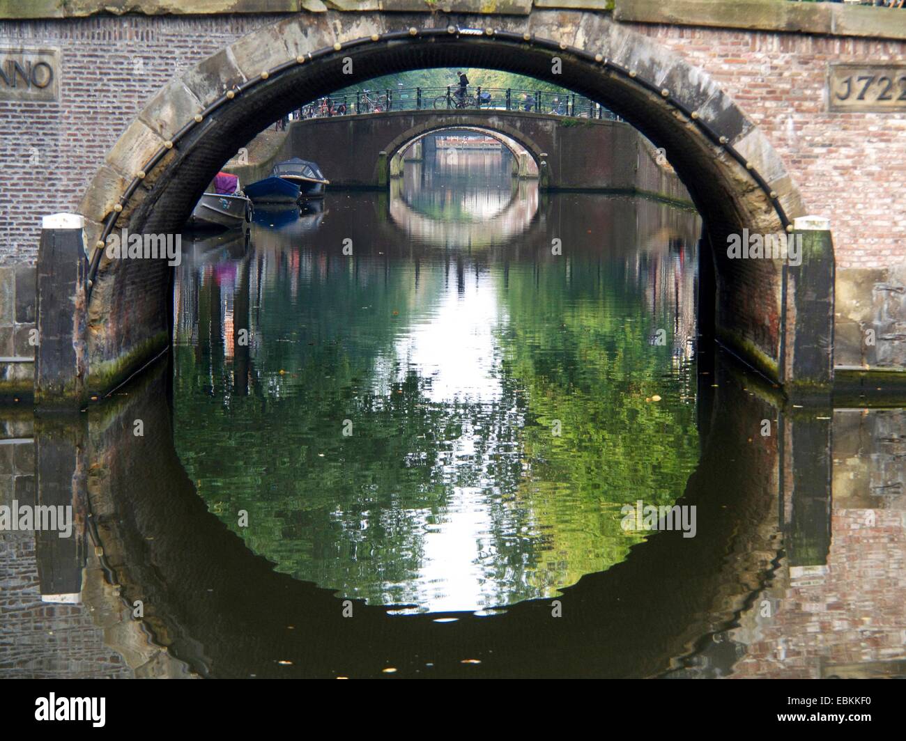 Ponti sul canal Herengratch ad Amsterdam, nei Paesi Bassi, Europa Foto Stock