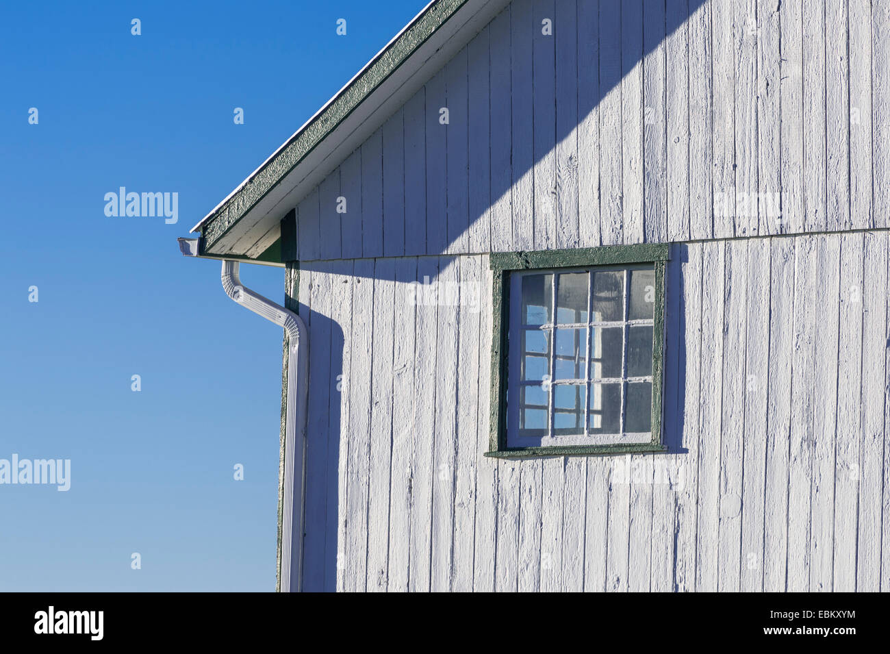 Il vecchio fienile bianco Dettaglio, Pennsylvania, STATI UNITI D'AMERICA Foto Stock
