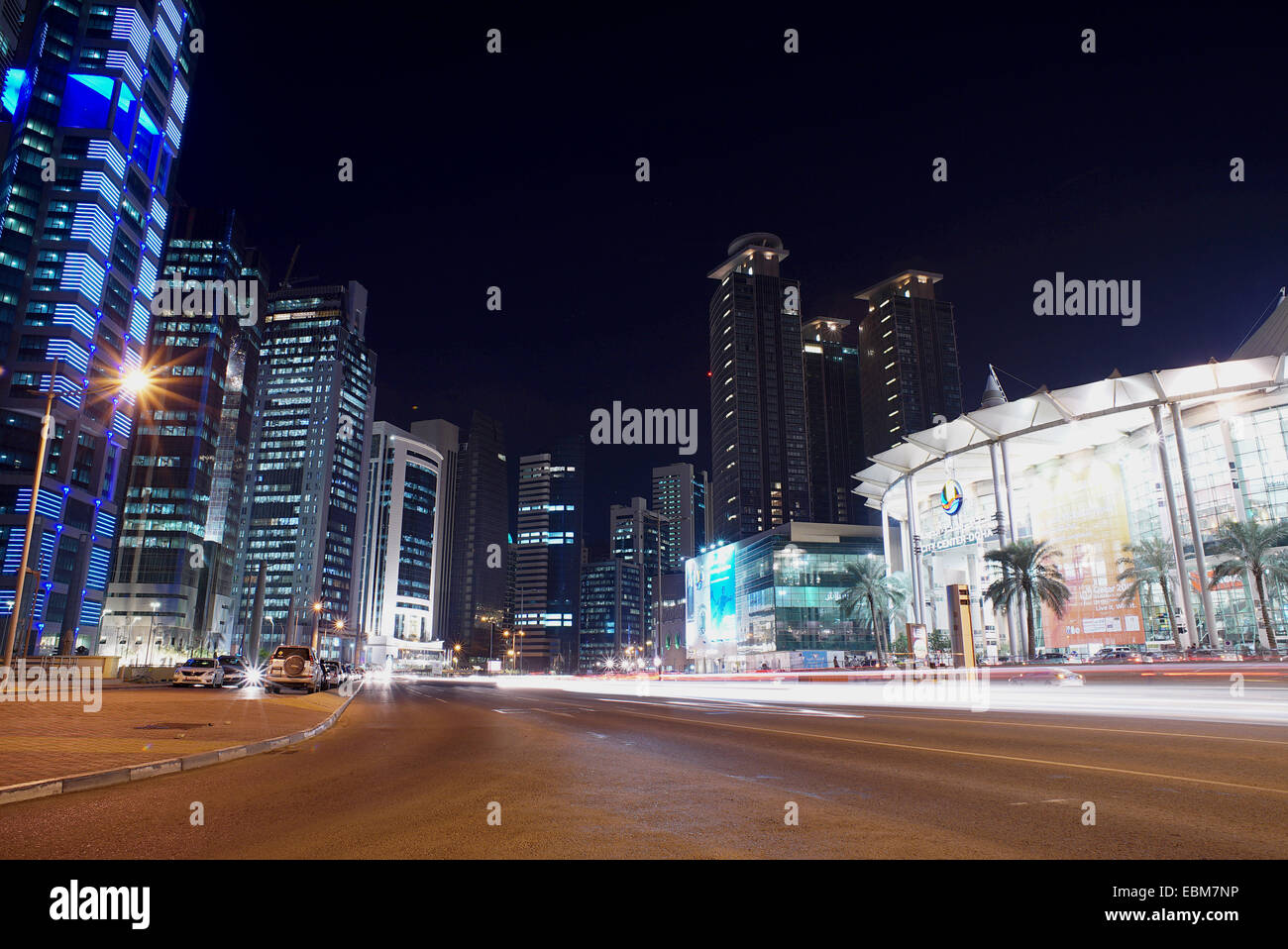 West Bay edifici , Al Dafna area a Doha, in Qatar. City Center Mall. Foto Stock