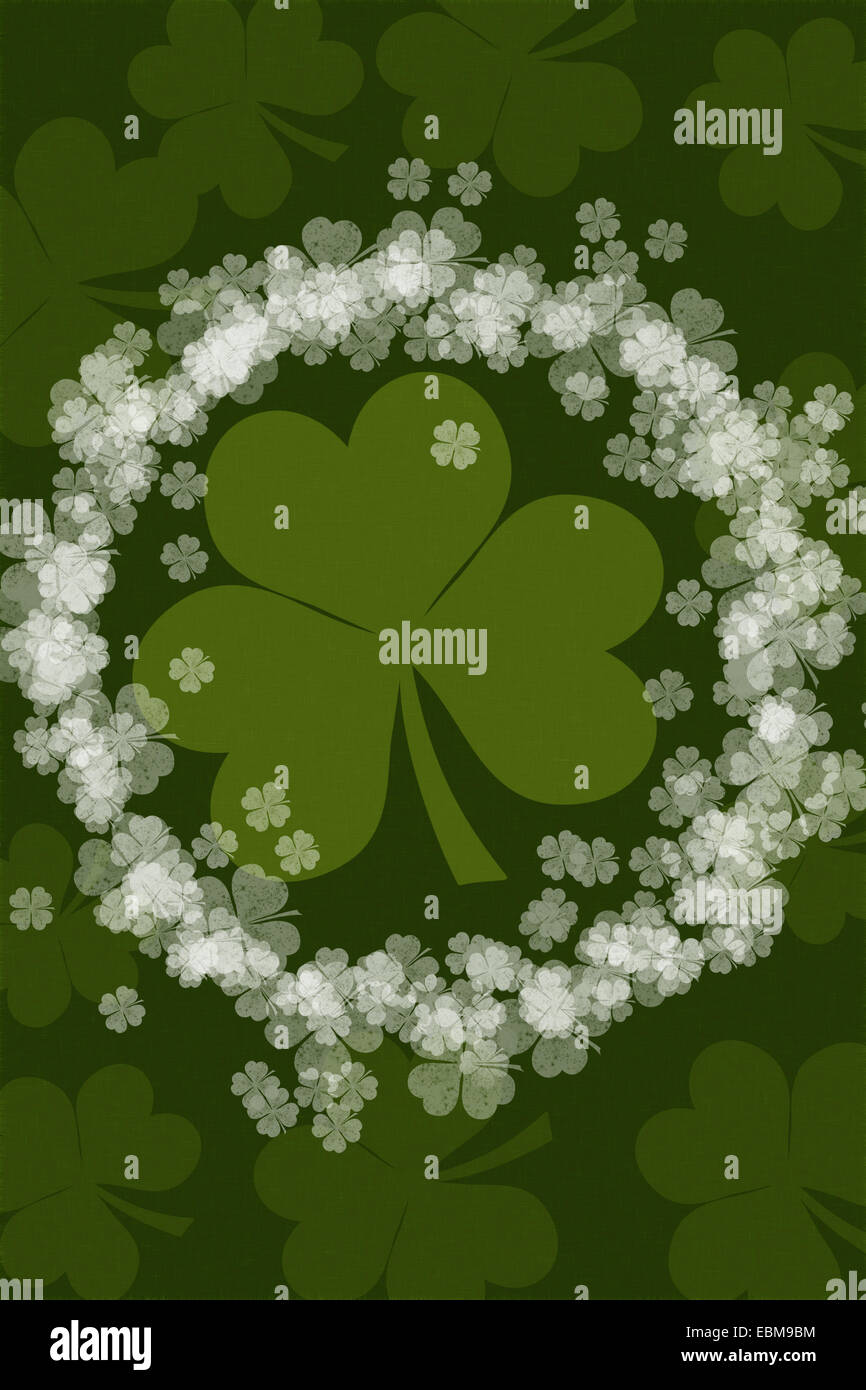 Il giorno di San Patrizio grungy verde dello sfondo. Foto Stock