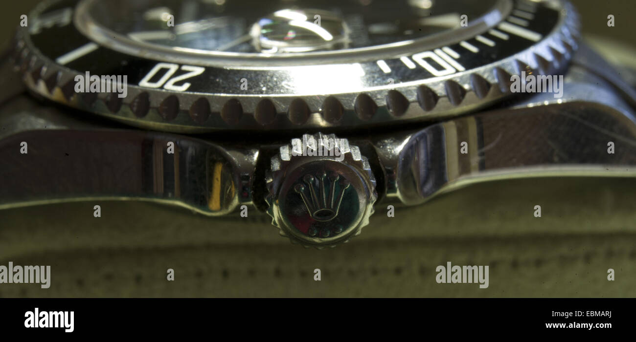 Dicembre 3, 2014 - Los Angeles, California, Stati Uniti d'America -  Dettaglio foto di un Rolex Oyster Perpetual martedì 2 dicembre 2014.Il Rolex  Oyster Perpetual Submariner è una linea di orologi progettati