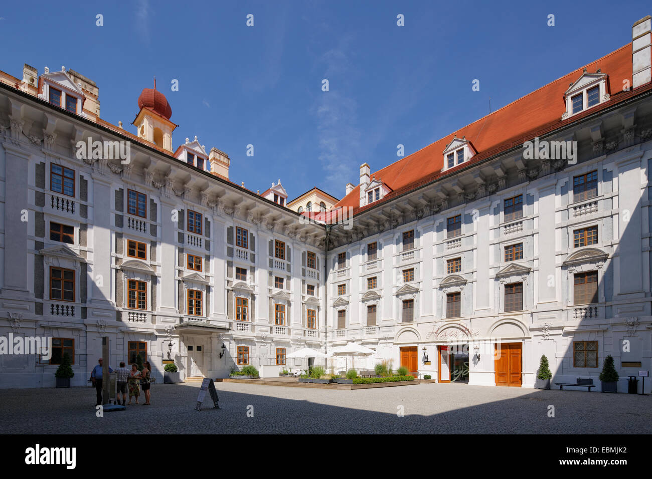 Cortile del Palazzo Esterhazy, Eisenstadt, Burgenland, Austria Foto Stock