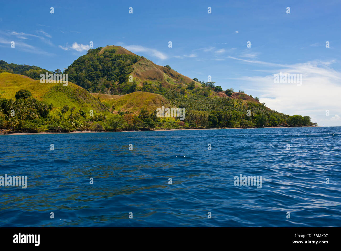 Il paesaggio costiero, Isola di Savo, provincia centrale, Isole Salomone Foto Stock