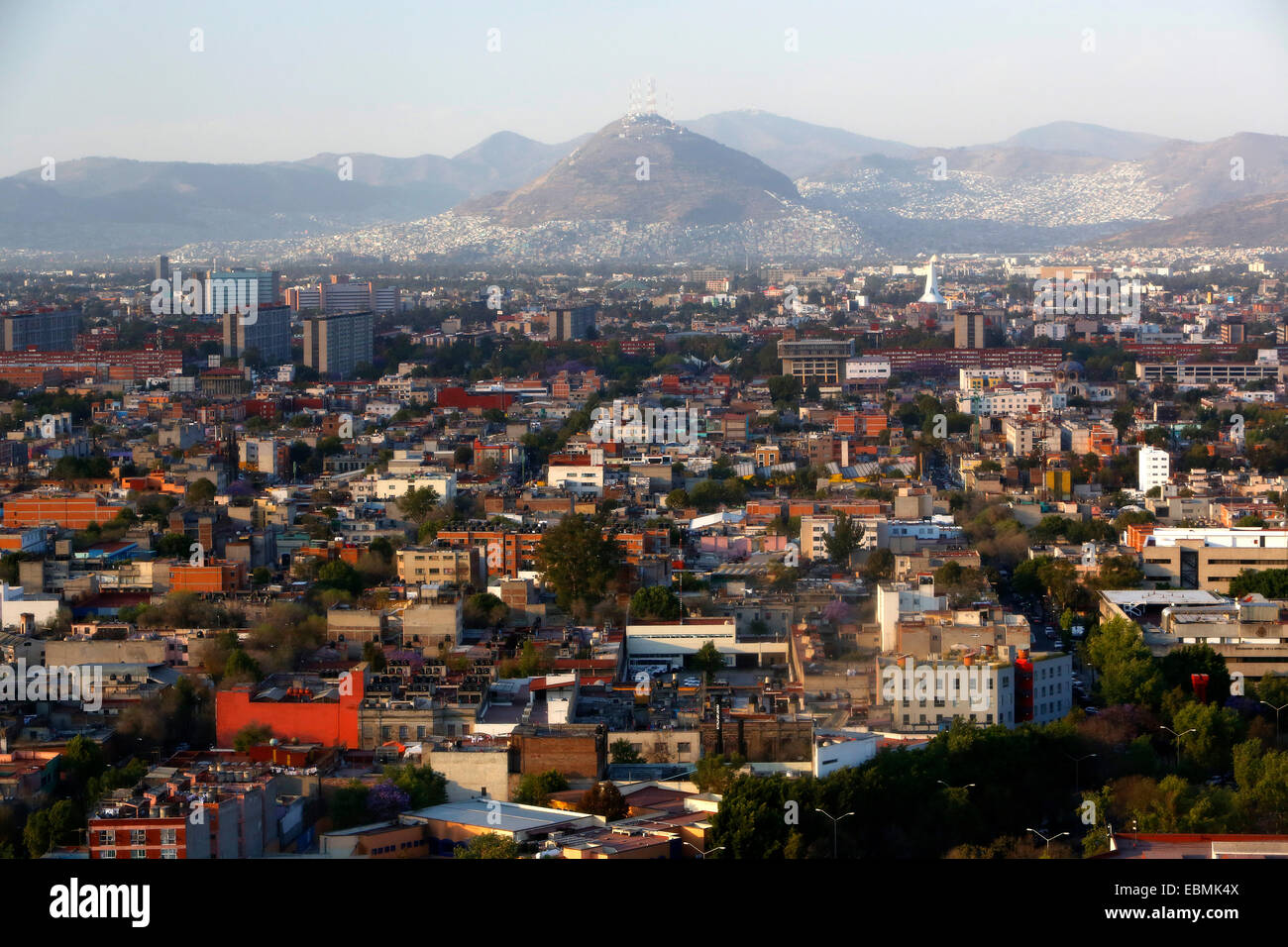 Vedute le aree periferiche, Città del Messico, del Distretto Federale, Messico Foto Stock