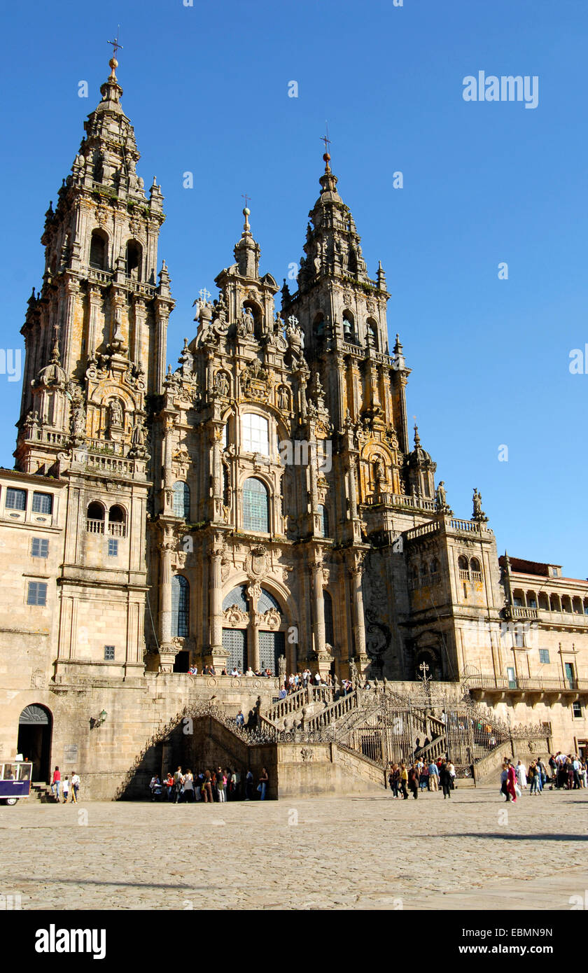 Cattedrale di Santiago de Compostela, Spagna. Foto Stock