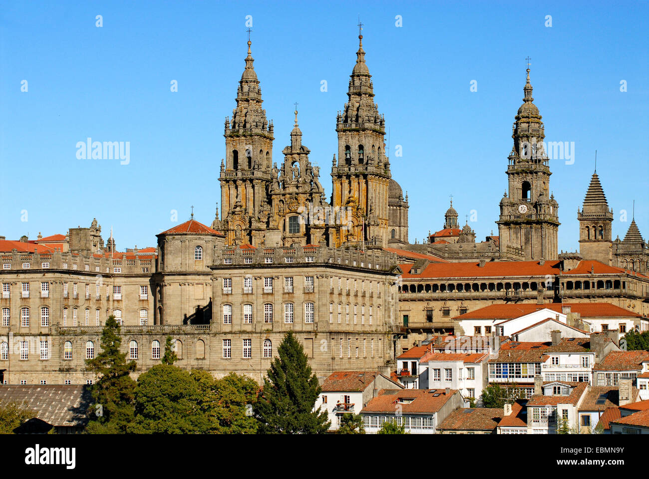 Cattedrale di Santiago de Compostela, Spagna. Foto Stock