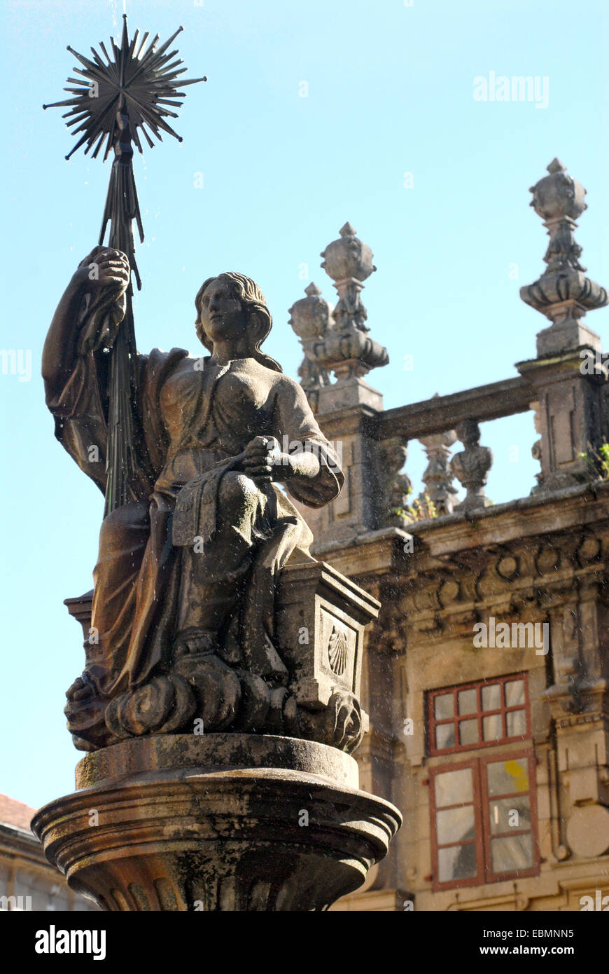 Dettaglio presso la Cattedrale di Santiago de Compostela, Spagna. Foto Stock