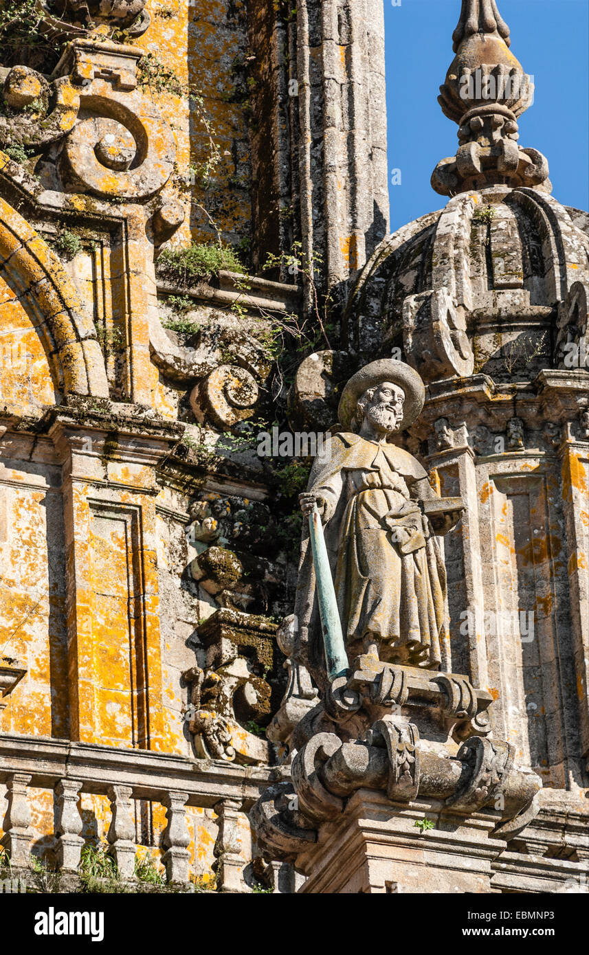 Dettaglio presso la Cattedrale di Santiago de Compostela, Spagna. Foto Stock