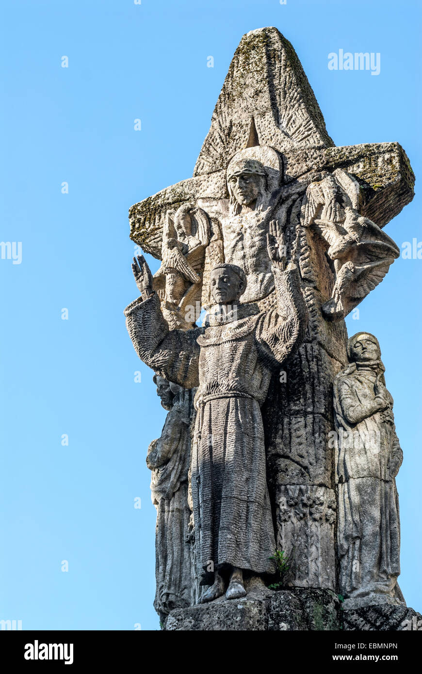 Dettaglio presso la Cattedrale di Santiago de Compostela, Spagna Foto Stock