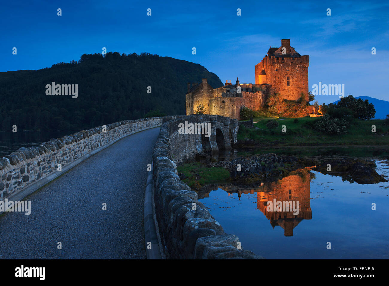 Eilean Donan Castle, Regno Unito, Scozia Foto Stock