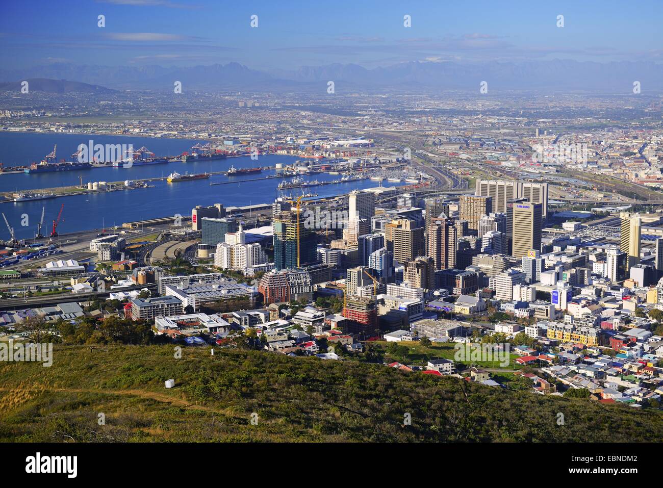 Interno della città di Cape Town visto dalla collina di segnale, Sud Africa, Western Cape, Città del Capo Foto Stock