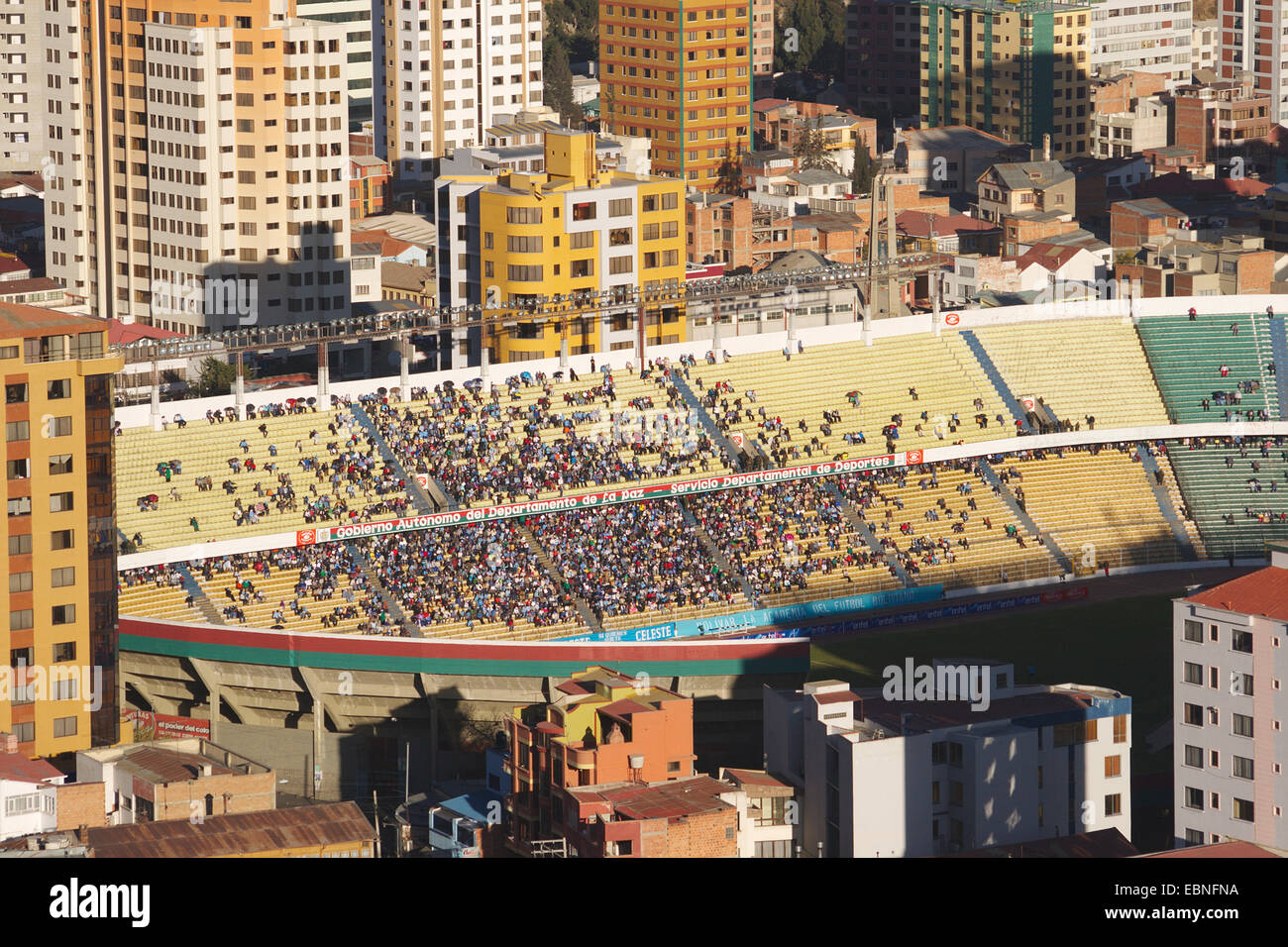 Fottball stadium di La Paz in Bolivia Foto Stock