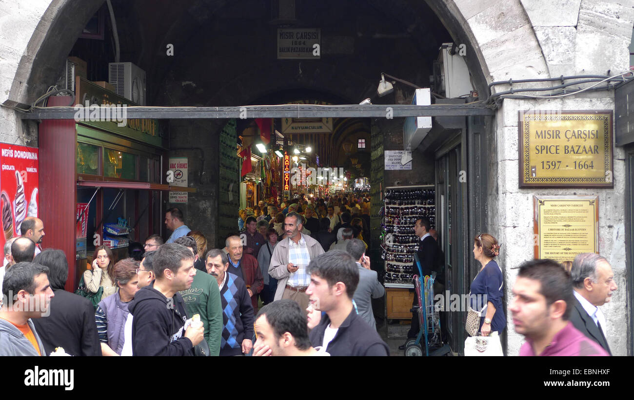 Il Grand Bazaar e il Bazaar delle Spezie, Turchia, Istanbul, Eminoenue, Beyazit Foto Stock
