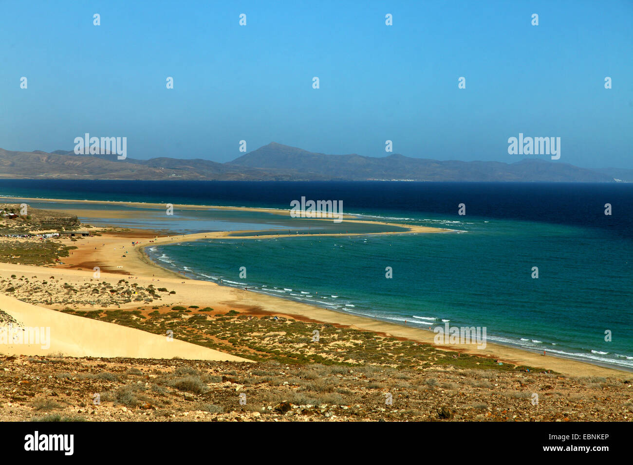 Sotavento spiaggia, Isole Canarie Fuerteventura Foto Stock