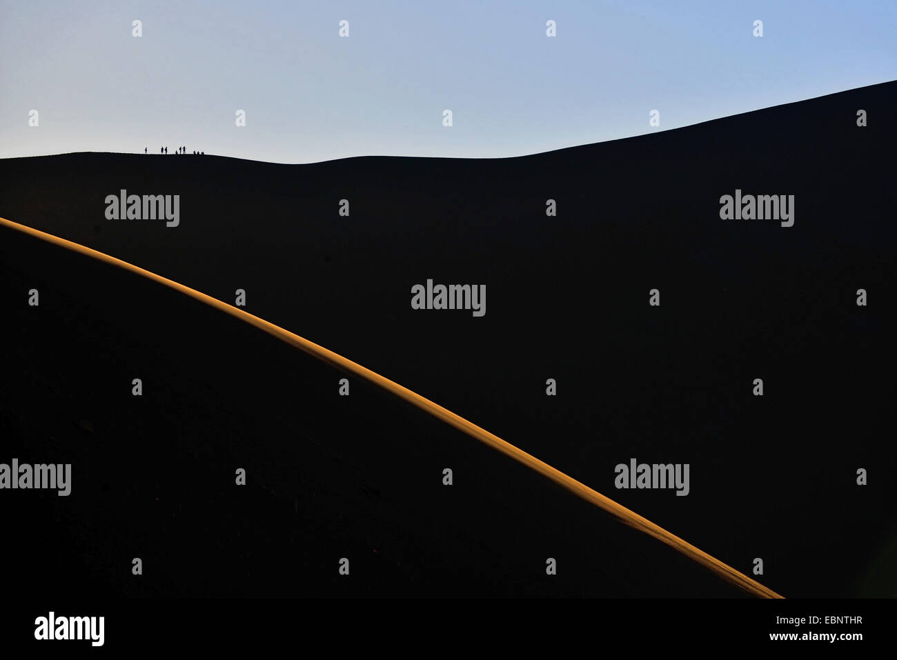 Il Big Daddy, dune su alberi morti valle nel deserto del Sossusvlei, Namibia, Namib Naukluft National Park Foto Stock