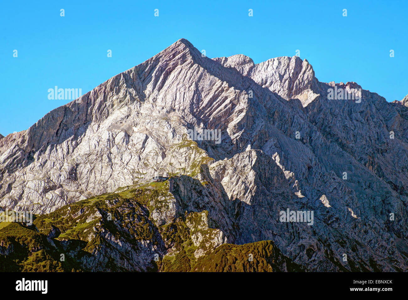 Vista Alpspitze, in Germania, in Baviera, Oberbayern, Alta Baviera, Garmisch-Partenkirchen Foto Stock
