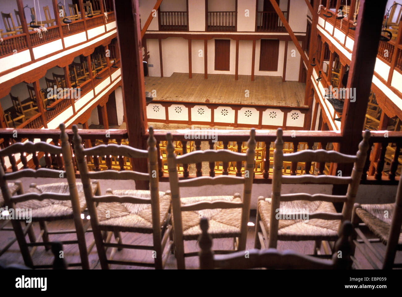 Corral de Comedias (XVI secolo), l'attivo solo Courtyard Theatre in Spagna. Almagro. Ciudad Real Provincia. Spagna Foto Stock