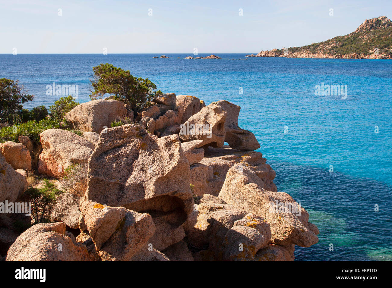 Costa rocciosa, Francia, Corsica Foto Stock